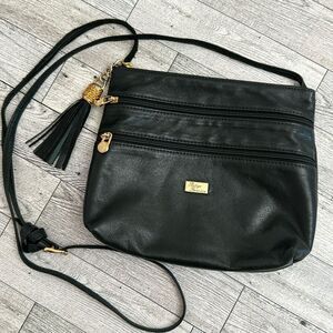Vintage Bottega Fiorentina Italian Leather Dark Green Crossbody